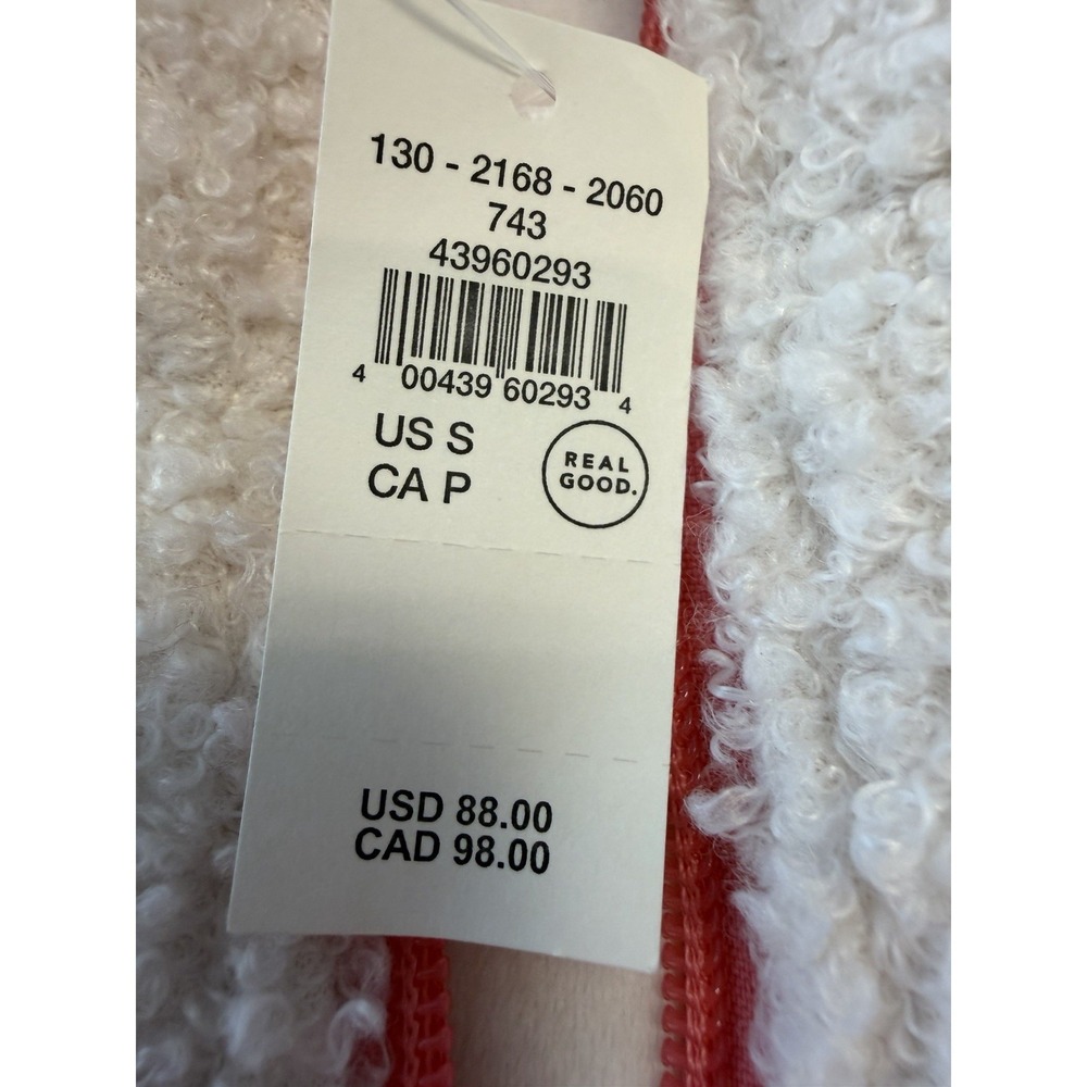 Aerie Offline Sherpa Fleece Jacket Pink Cream Zip Up Womens Sz S Cabincore NWT - Picture 3 of 11